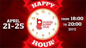Happy Hours are back in the Mobile Poker Club! 