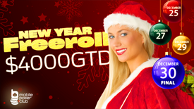 The New Year Freeroll at Mobile Poker Club!